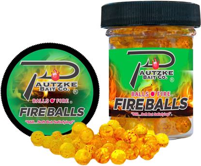 Picture of Pautzke PFBLS/GLD/SHR Fire Balls 1.65oz, Gold/Shrimp