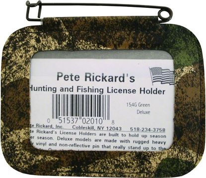 Picture of Pete Rickard 154-G License Holder Gr Camo Heavy-Duty Vinyl