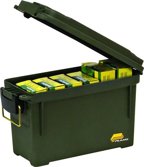 Picture of Plano 131200 Field/Ammo Box, Small, 11.63"x7.13"x5.13", O.D. Green