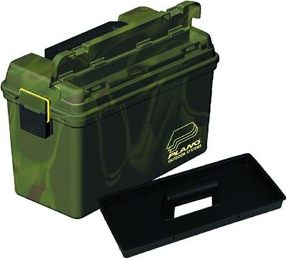 Picture of Plano 161200 Field/Ammo Box, Large, W/Lift Out Tray, 15"L x 10"W x 8"H, Camo Swirl