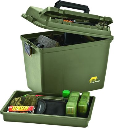 Picture of Plano 181206 Magnum Field/Ammo Box w/Lift Out Tray & Dividers, 17"L x 10.38"W x 13"H, OD Green