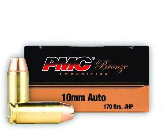 Picture of PMC 10B Bronze Pistol Ammo 10MM, JHP, 170 Gr, 1200 fps, 25 Rnd, Boxed