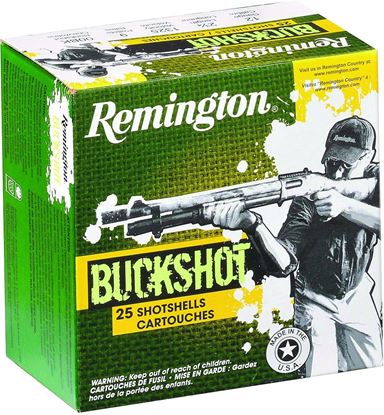 Picture of Remington 12B00A Express Shotgun Ammo 12 GA, 2-3/4 in, 00B, 9 Pellets, 1325 fps, 25 Rounds, Boxed