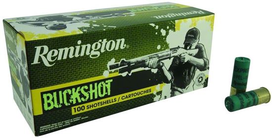 Picture of Remington 12B00B Express Shotgun Ammo 12 GA, 2-3/4 in, 00B, 9 Pellets, 1325 fps, 100 Rounds, Boxed