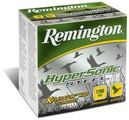 Picture of Remington HSS12B HyperSonic Steel Shotshell 12 GA, 3 in, No. BB, 1-1/8oz, 1700 fps, 25 Rnd per Box