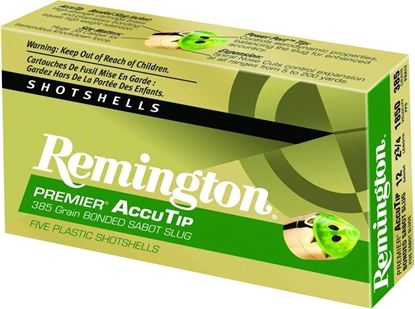 Picture of Remington PRA12 Premier Accutip Bonded Sabot Slugs 12 GA, 2-3/4 in, 7/8oz, 1850 fps, 5 Rnd per Box