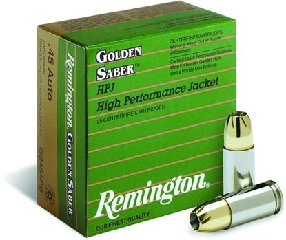 Picture of Remington 29423 GSN9MMCB Golden Saber Black Belt Pistol Ammunition 9MM Luger 124 gr. BBJHP 20 rd Bx