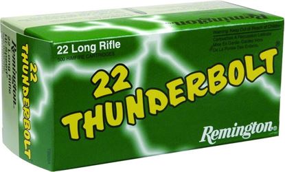 Picture of Remington TB-22B Thunderbolt Rifle Ammo 22 LR, RN, 40 Grains, 1255 fps, 500 Rounds, Boxed