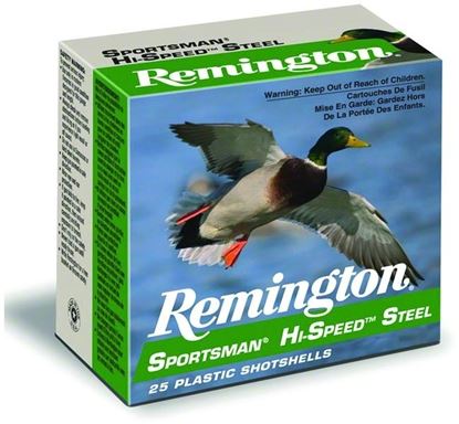 Picture of Remington SSTHV12HB Sportsman Hi-Speed Steel Shotshell 12 GA, 3 in, No. BB, 1-1/8oz, Max Dr, 1550 fps, 25 Rnd per Box