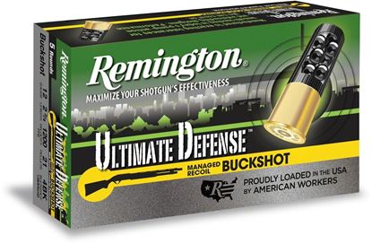 Picture of Remington 12BRR4HD Ultimate Defense Buckshot 12 GA, 2-3/4, 4B, 21 Pellet, 1225 fps, 5 Rnd, Boxed