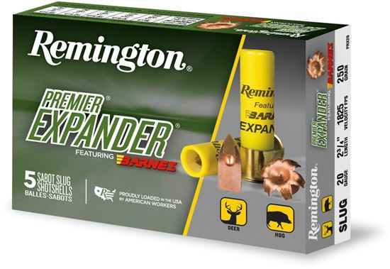 Picture of Remington PRX20M Premier Expander Slug 20 ga 3" 250 gr Barnes TSX RS 1850 fps