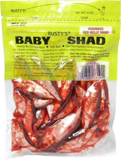 Picture of Rusty's 33195 Wounded Red Belly Shad, 4oz, Red (007726)