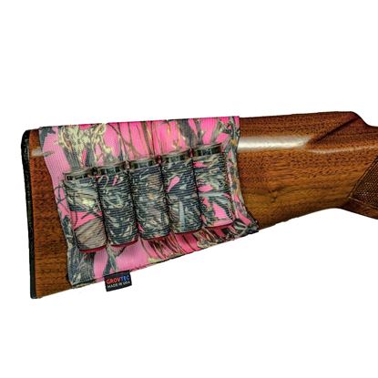 Picture of GrovTec GTAC74 Buttstock Cartridge Shell Holder- Rifle Open Style TrueTimber Pink