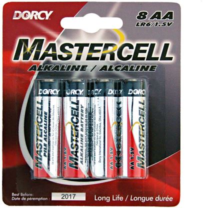 Picture of Dorcy 41-1628 Mastercell AA Alkaline Batteries 8-Pack