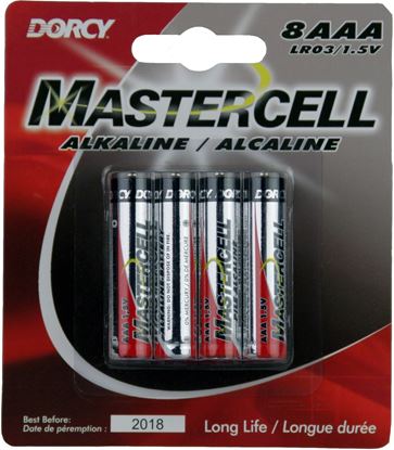 Picture of Dorcy 41-1638 Mastercell AAA Alkaline Batteries 8-Pack