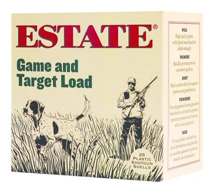 Picture of Estate GTL12-8 Promo Game and Target Load Shotshell 12 GA, 2-3/4 in, No. 8, 1oz, 3-1/4 Dr, 1290 fps, 25 Rnd per Box