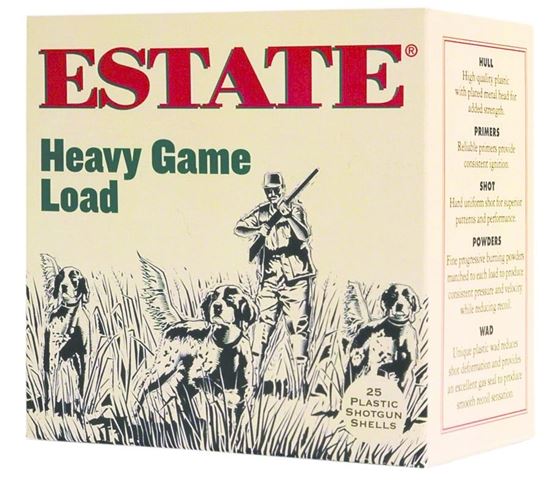 Picture of Estate HG12-6 Upland Shotshell 12 GA, 2-3/4 in, No. 6, 1-1/8oz, 3-1/4 Dr, 1255 fps, 25 Rnd per Box