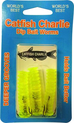 Picture of Catfish Charlie DBG-3-07 Dip Bait Worm Cht 3Pk