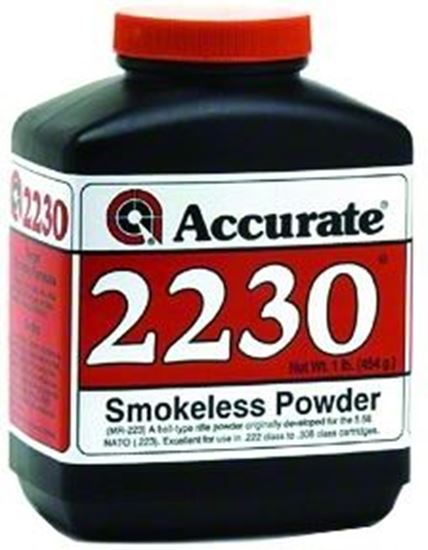 Picture of Accurate 2230 Double Base Smokeless Powder For Rifles, 1Lb, State Laws Apply