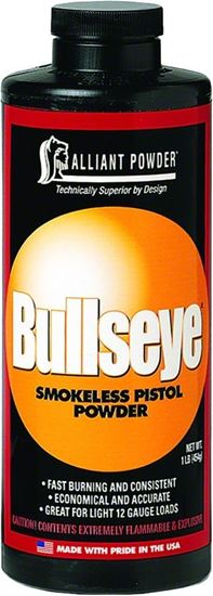 Picture of Alliant BULLSEYE Smokeless Pistol Powder Powder 1 Lb State Laws Apply