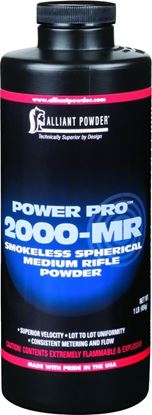 Picture of Alliant POWER PRO 2000-MR Smokeless Spherical Medium Rifle Powder 1 Lb State Laws Apply