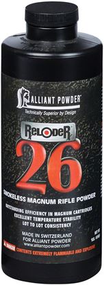 Picture of Alliant RELODER 26 Smokeless Magnum Rifle Powder 1 Lb State Laws Apply