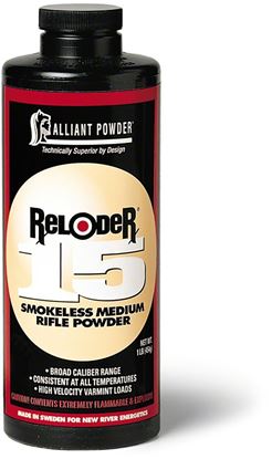 Picture of Alliant RELODER 15 Smokeless Medium Rifle Powder 1 Lb State Laws Apply
