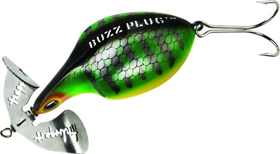 Arbogast Buzz Plug 1 Oz Topwater Fishing Lure - Perch Color