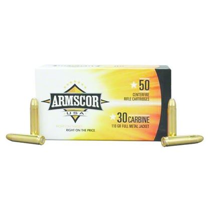 Picture of Armscor FAC30C-1N Rifle Ammo 30 CARBINE, FMJ, 110 Gr, 50 Rnd, Boxed