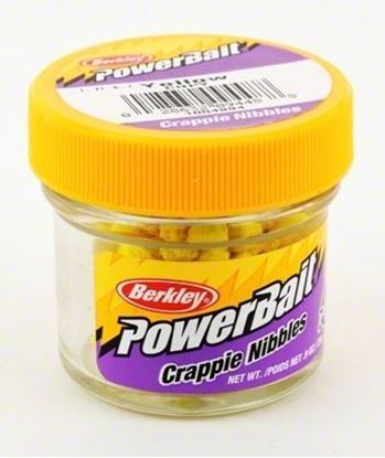 Picture of Berkley CNPY PowerBait Biodegradable Crappie Nibbles Yellow 0.9oz Jar