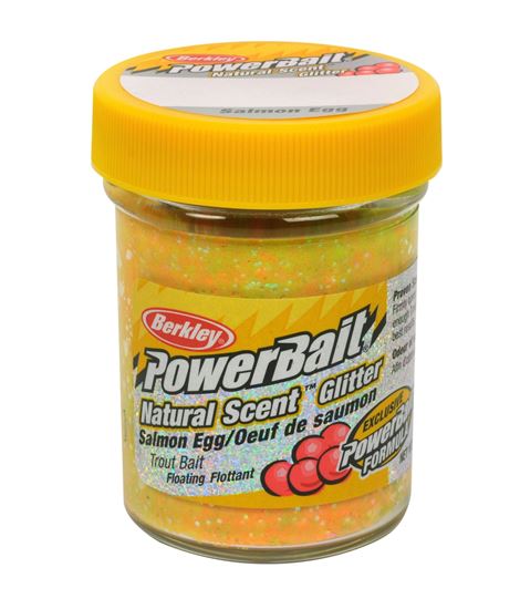 Picture of Berkley BGTSRB2 PowerBait Glitter Trout Bait Salmon Egg Scent Rainbow 1.75oz Jar (128112)