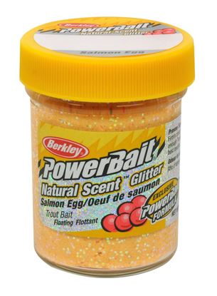 Picture of Berkley BGTSSMP2 PowerBait Glitter Trout Bait Salmon Egg Scent Peach 1.75oz Jar (128114)