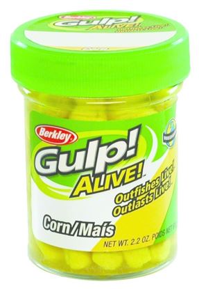 Picture of Berkley GAJCN-Y Gulp Alive Corn 1/4" Yellow 2.2oz Jar