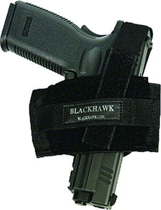 Picture of Blackhawk 40FB02BK Ambidextrous Flat Belt Holster Most Pistols and Sm/Med Revolvers