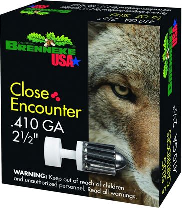 Picture of Brenneke SL-4102CE Close Encounter Rifled Slugs 410 GA, 2-1/2 in, 1/4oz, 1500 fps, 5 Rnd per Box