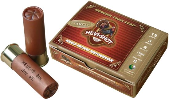 Picture of HEVI-Shot 43525 Hevi-13 Shotshell 12 GA, 3-1/2 in, No. 5, 2-1/4oz, 1090 fps, 5 Rnd per Box