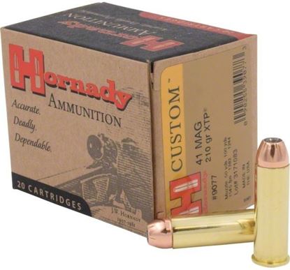 Picture of Hornady 9077 Custom Pistol Ammo 41 MAG 210 Gr XTP, 20 Rnd