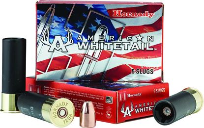 Picture of Hornady 86271 American Whitetail Shotgun Slugs 12 GA, 2-3/4 in, 3/4oz, 1825 fps, 5 Rnd per Box