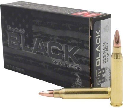 Picture of Hornady 80234 BLACK Rifle Ammo 223 REM 62 Gr FMJ, 20Rnd