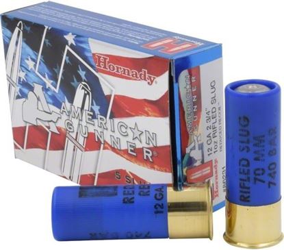 Picture of Hornady 86231 American Gunner Shotgun Ammo 12 GA REDUCED RECOIL 1oz SLUG AG, 5 Rnd