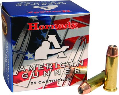 Picture of Hornady 90324 American Gunner Pistol Ammo 38 SPL, XTP, 125 Gr, 900 fps, 25 Rnd, Boxed
