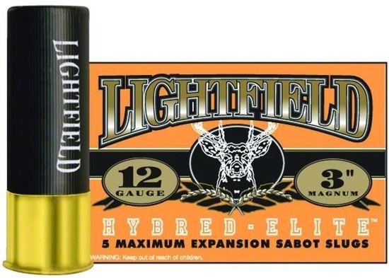 Picture of Lightfield LFE3-12 Hybred Elite Maximum EXPansion Sabot Slugs 12 GA, 3 in, 1-1/4oz, 1208 fps, 5 Rnd per Box