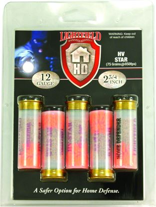 Picture of Lightfield LHDST-12 High Velocity Rubber Star Home Defense Slugs 12 GA, 2-3/4 in, 0.171oz, 850 fps, 5 Rnd per Box