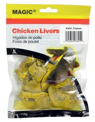 Picture of Magic 3691 Preserved Chicken Livers, 4 oz Bag, Cheese Flavor (059347)