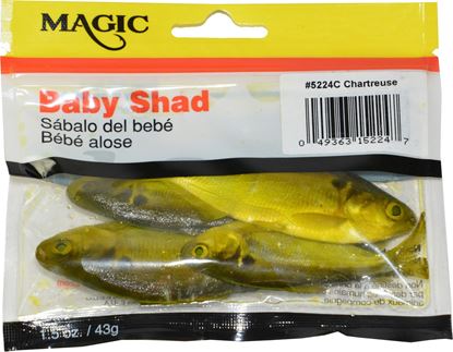 Picture of Magic 5224C Preserved Shad 1 1/2oz Bag, Chartreuse (629444)