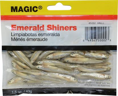 Picture of Magic 5202 Preserved Shiner Minnows, Small, 1 1/2 oz Bag, Natural (127662)