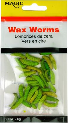 Picture of Magic 5239C Preserved Wax Worms, .21 oz Pouch, Chartreuse (022645)