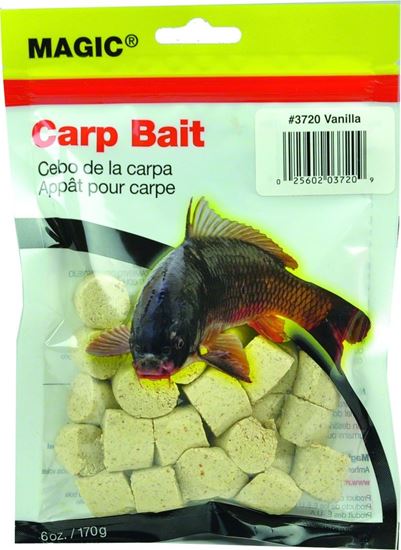 Picture of Magic 3720 Carp Bait, Preformed, 6 oz Bag, White/Vanilla