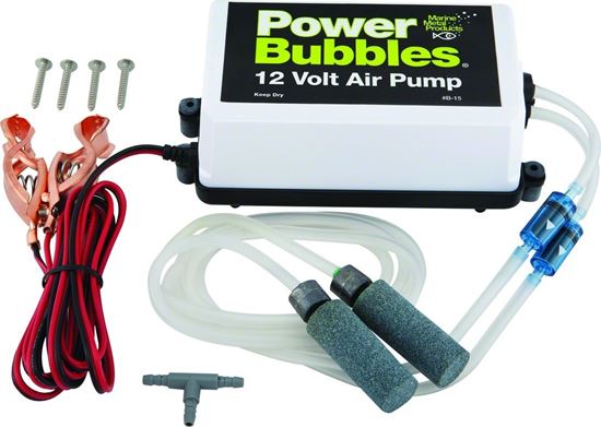Picture of Marine Metal B-15 Power Bubbles Air Pump 12V DC 360 GPH for 10-25 Gallon