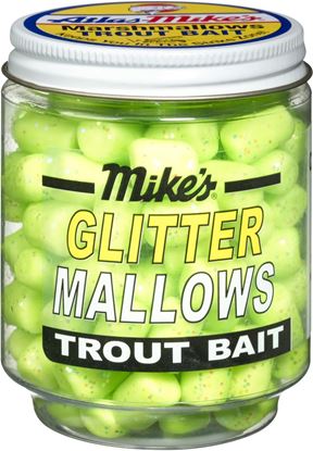 Picture of Atlas Mike's 5210 Glitter Mallows Chartreuse/Cheese 1.5oz Jar